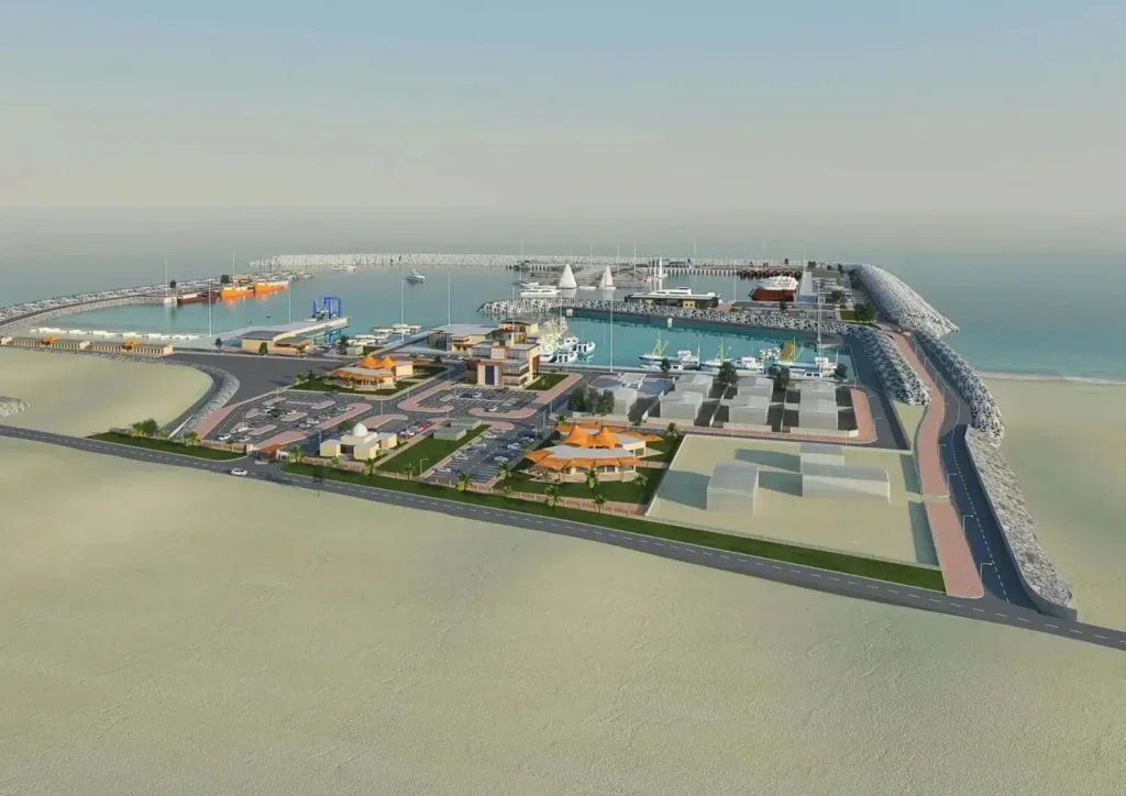 Dibba Fisheries harbour masterplan rendering