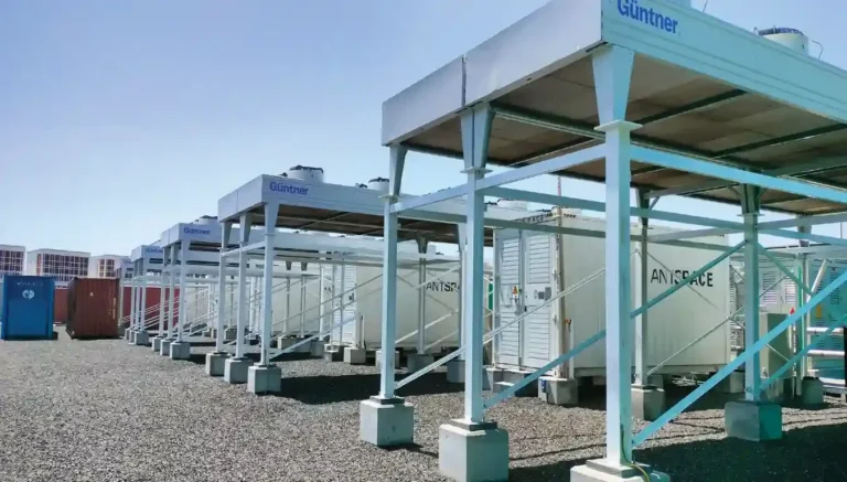 Cooling units under steel canopies at Jabal Akhdar