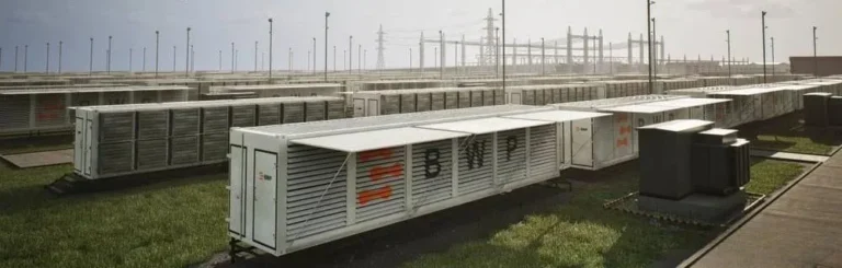 Row of power and compute containers at the BWP data centre