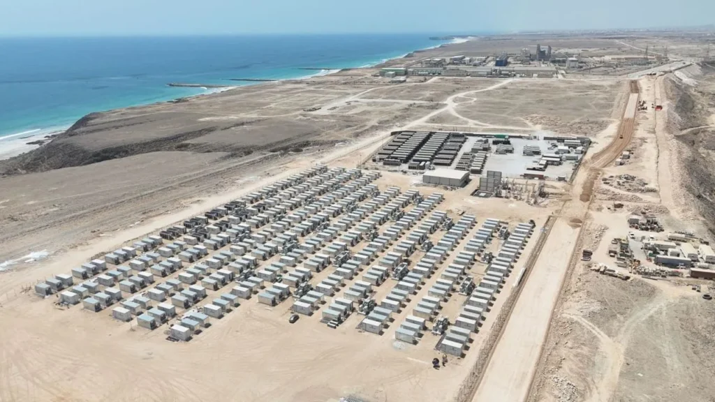 Green Data City beside the Salalah coastline, seen from the air